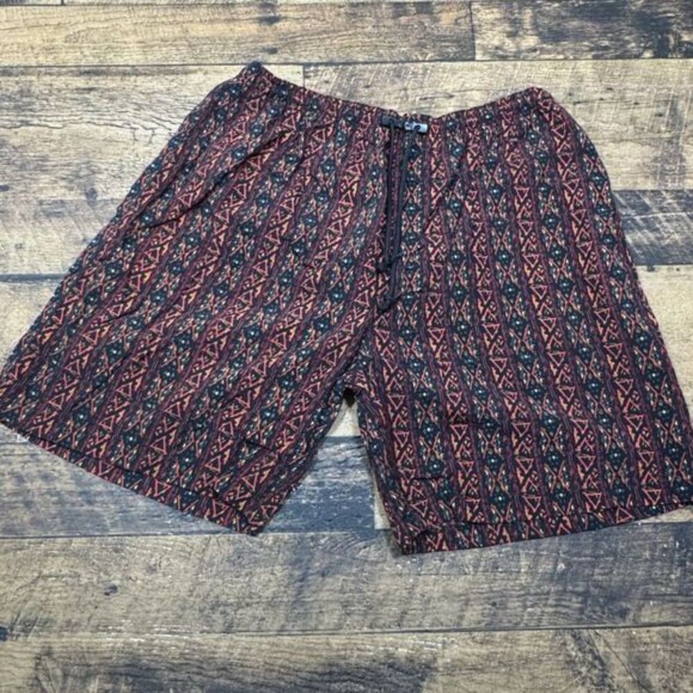 Pro Spirit Geometric Print Athletic Mesh Lined Shorts Swimming Trunks XL